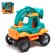 Tractor "Construction", mobile details, light and sound, works from batteries, turquoise color
