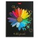 Business notebook in a solid cover A5 80 sheets in the cell "Flower kaleidoscope", matte lamination, 3D foil, 5-color block, block 60 g/m2