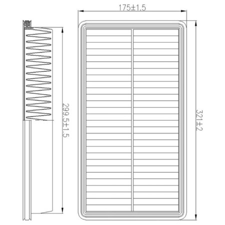 Air filter Totachi TA-1604-1