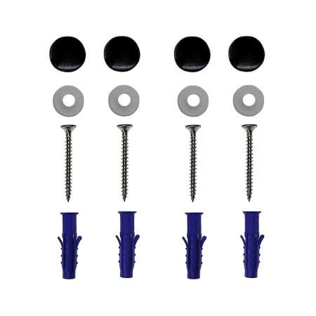 Holder for construction chemistry in banks, wall, with hooks, black-5
