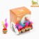 Ball with feathers for cats, 3.4 cm, packing 50 pcs, mix of flowers