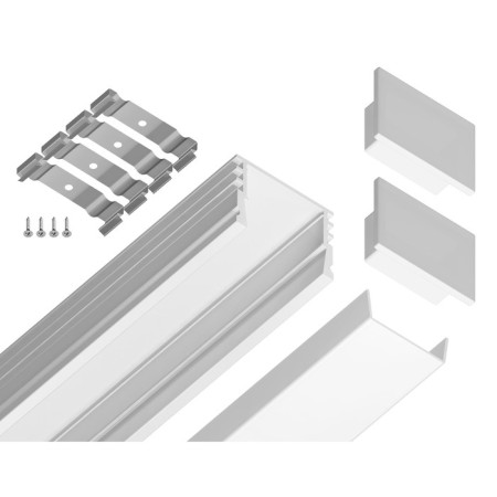 Profile aluminum overhead ambrella Illumination alum Profile, GP1750wh, 2000x12x15.7 mm, white, matte divet-4