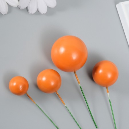 Decor for creativity "Balls Orange" d = 2; 3; 3.5 and 4 cm set 20 pcs-1