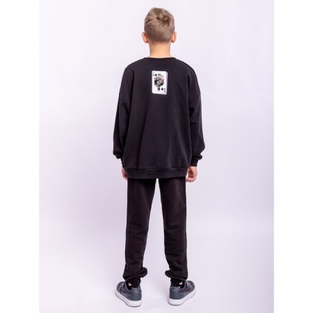 Sweatshirt for a boy, height 128 cm, black color-5