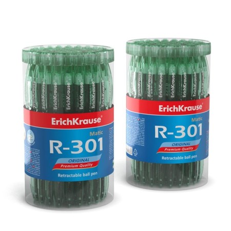 Handle Automatic Erich Krause R-301 Original Matic, node 0.7 mm, green ink green-2