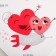 A set of boxes 3 in 1, gift packaging, “Love everywhere”, 16 x 14 x 6 cm –22 x 20 x 9 cm