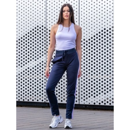 Women's pants is ISEE, size 46, blue, red color-3