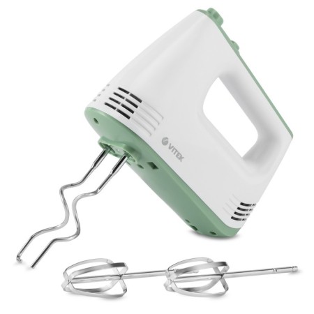 Mixer Vitek VT-1405, manual, 400 watts, 5 speeds, white-green-3