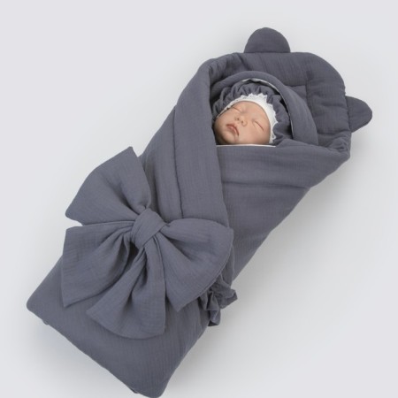 Kinderlitto “Muslin” discharge kit, 4 items, height 50-56 cm, Denim color-1
