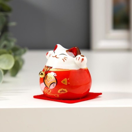 Souvenir Ceramics "Cat Mani-Nekko Bright with the bell" MIX 5x5.2x4.6 cm-2
