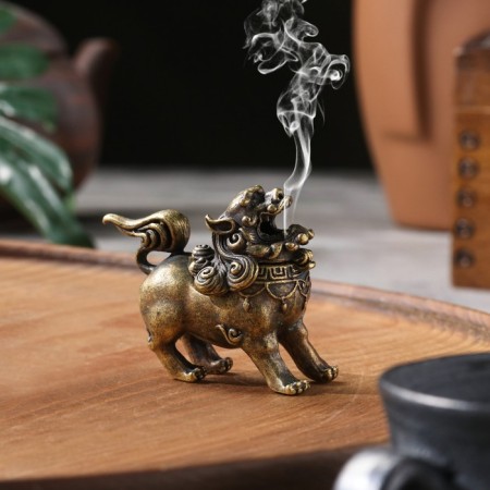 Kurilnitsa for incense cones "Leo", 5.5 x 5 cm, bronze
