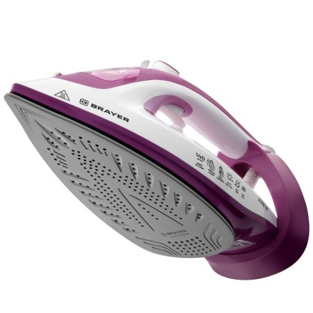 Iron Brayer 4006br, 2400 W, 280 ml, ceramic sole, 25 g/min, 280 ml, white-pink-6