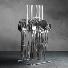 A set of cutlery made of stainless steel 