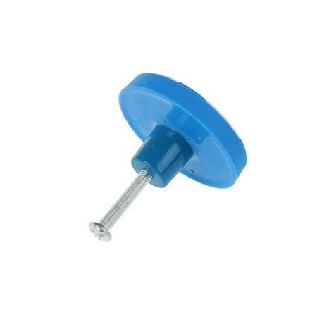 Handle Baby button KID 014, "soccer ball", rubber, white/blue-3