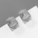 Earrings Metal "Geometry" volume, color silver