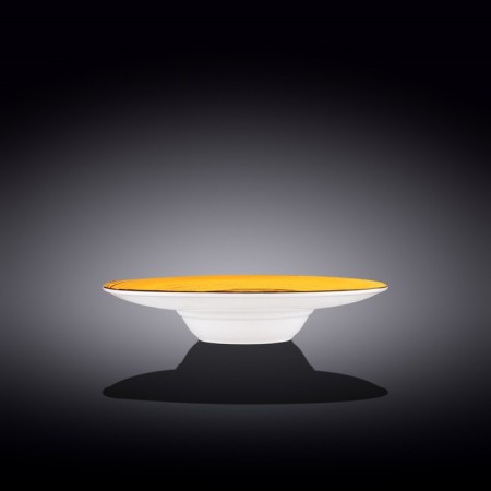 Deep plate Wilmax England Spiral, D = 24 cm, 200 ml, yellow color-1