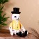 Souvenir "Rabbit magician" hanging paws, tree 38 cm