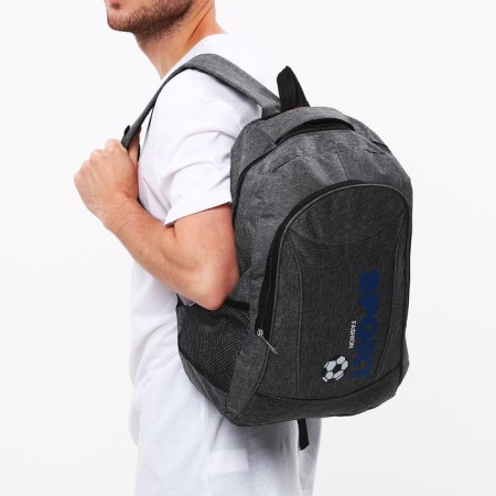 Male backpack on a zipper, 3 outer pockets, gray color-6