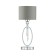 Santiago table lamp, e27 1x60W, chrome color, gray