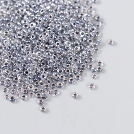 Beads "Astra" 11/0, 20 g (2222 brown/transparent with a color center, glossy)