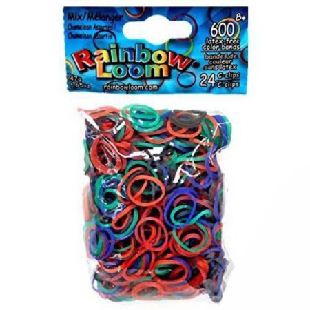 Rainbow loom bracelet rubber bands, assorted different moods, chameleon