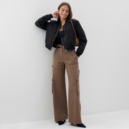 Jacket (bomber) Women's mist size l, black-1