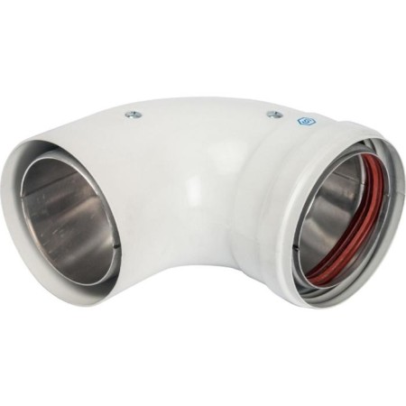 The chimney element Stout SCA-0080-800090, divert 90 °, DN 80, insulated