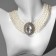 Choker-Coker "luxury" pearl, white in silver, 30.5 cm