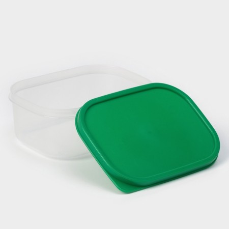 Container rectangular shade, food, 500 ml, green color-1