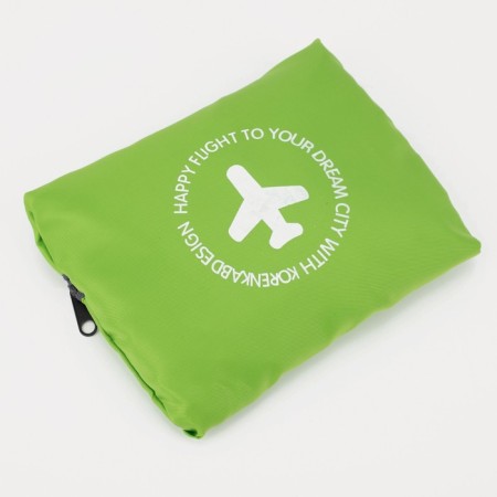 Board Road on a zipper, folding in a cosmetic bag, an outer pocket, a suitcase holder, gray/green color-5