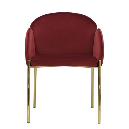 Raspy chair, 555 × 570 × 780 mm, velor, burgundy color-5