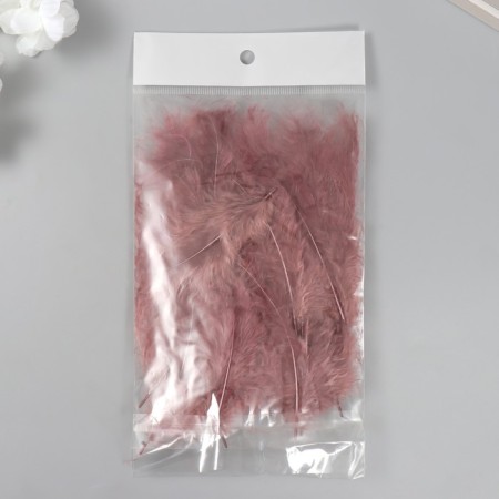 Feather decorative goose downy "coffee" set 40 pcs h = 10-15 cm-3