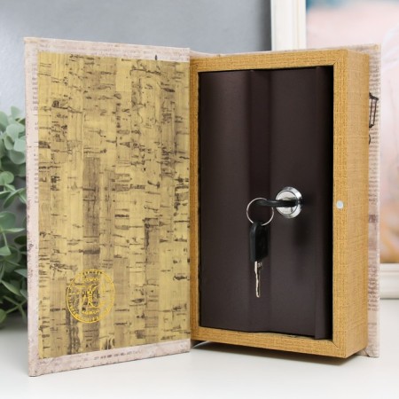 Safe-book wood to the leatherette "Luminous column" 21x13x5 cm-2