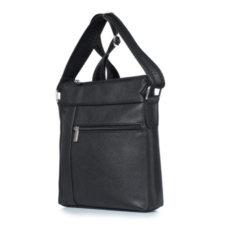 Male bag, artificial leather, 220x255x65 cm, black