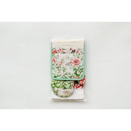 Kitchen kit No. 1: towel, take -off, mittens 38x63 cm