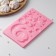Mold "Star Night", silicone, 19.5 × 12.2 × 0.9 cm, pink color