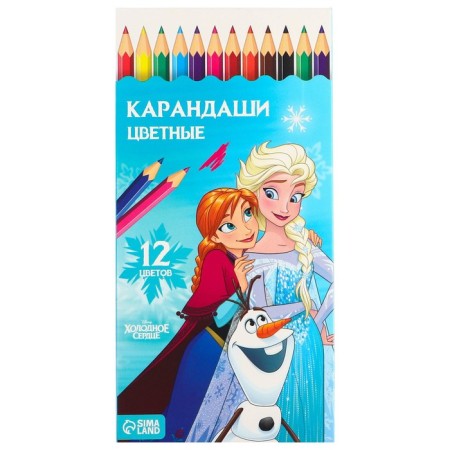 Colored pencils, 12 colors, trihedral, cold heart-6