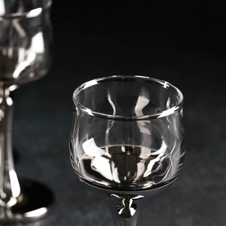 Set of glasses "Polo", 55 ml, 6 pcs, silver color-1