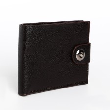 Male purse on a magnet, department for bills, for maps, brown color