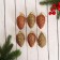Jewelry decoration "Bump with overflows" (set of 6 pcs) 3.5x5.5 cm, gold