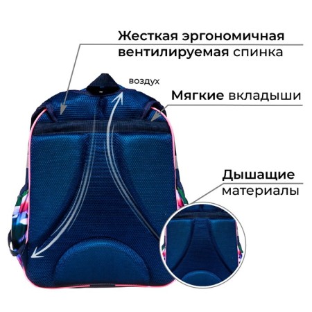School backpack, 37 x 28 x 19 cm, Calligrata Volt "Fluffy"-4