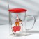 Glass mug with a spoon and cover "Beast", 470 ml