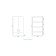 Bathroom hinged cabinet "PS 50" 1 box, 90 x 50 x 23.6 cm