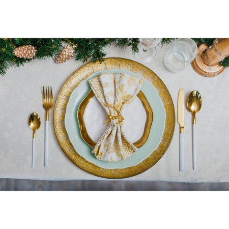 Glass Plane Lack Magistro "Burleske", D = 33 cm, gold color-9
