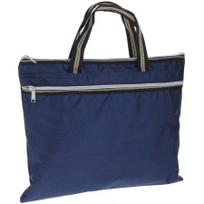 Portfolio 1 A4 department, textile, on lightning, with handles, with pockets, blue