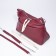 Bag-bag, lightning department, 3 outer pockets, long belt, burgundy color