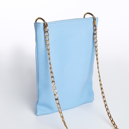 Bag Cross-Bodi with a zipper, blue color-1