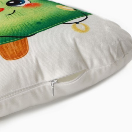 New Year. Pillow Ethel "Cute Christmas tree" 32x38 cm, 100 p/e, velor-3