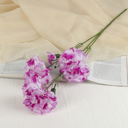 Artificial "cloves" 8x67 cm, white and lilac flowers