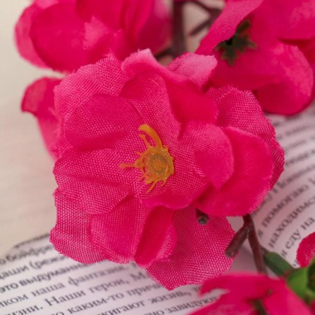Artificial flowers "Sakura tenderness" 4x60 cm, raspberry-1